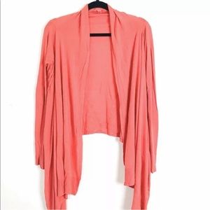 Ted Baker | Cardigan Size 3 Medium Lightweight Waterfall Pleated Open Front